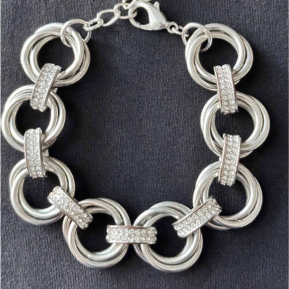 Alfani Silver Tone Multi Link Bracelet - Picture 4 of 5